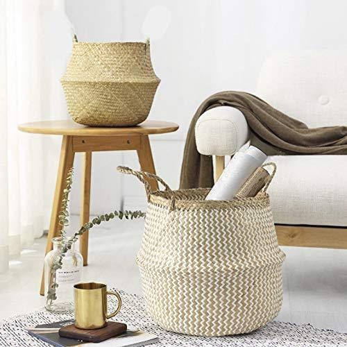 Large Belly Baskets with Handles (Set 2)