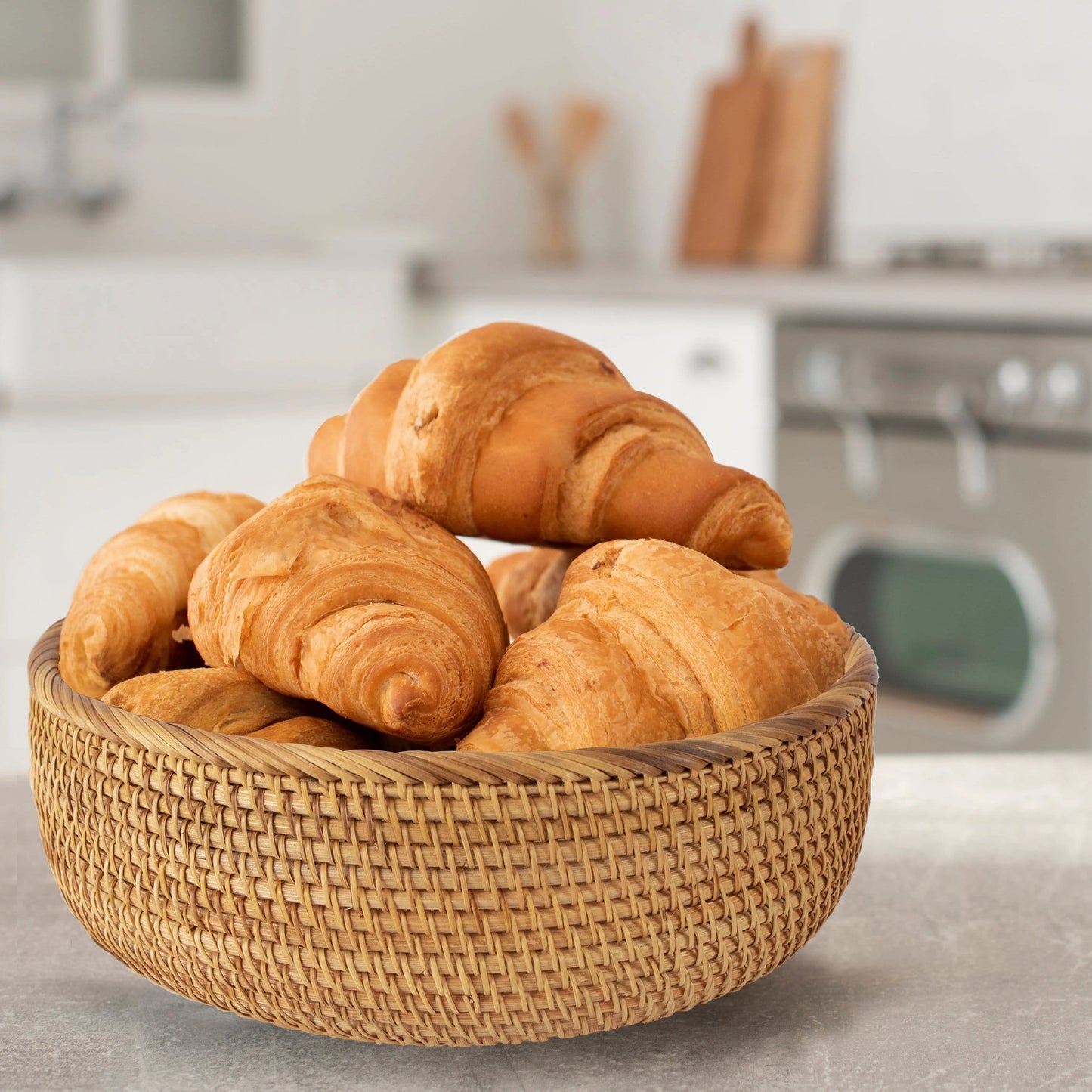 Bowl Shaped Wicker Basket Set