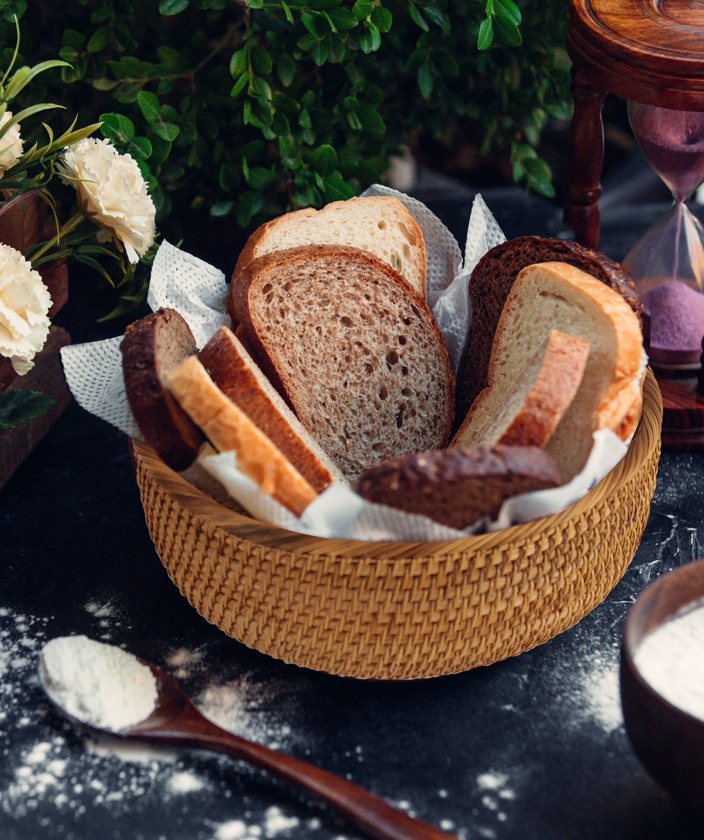 Bowl Shaped Wicker Basket Set