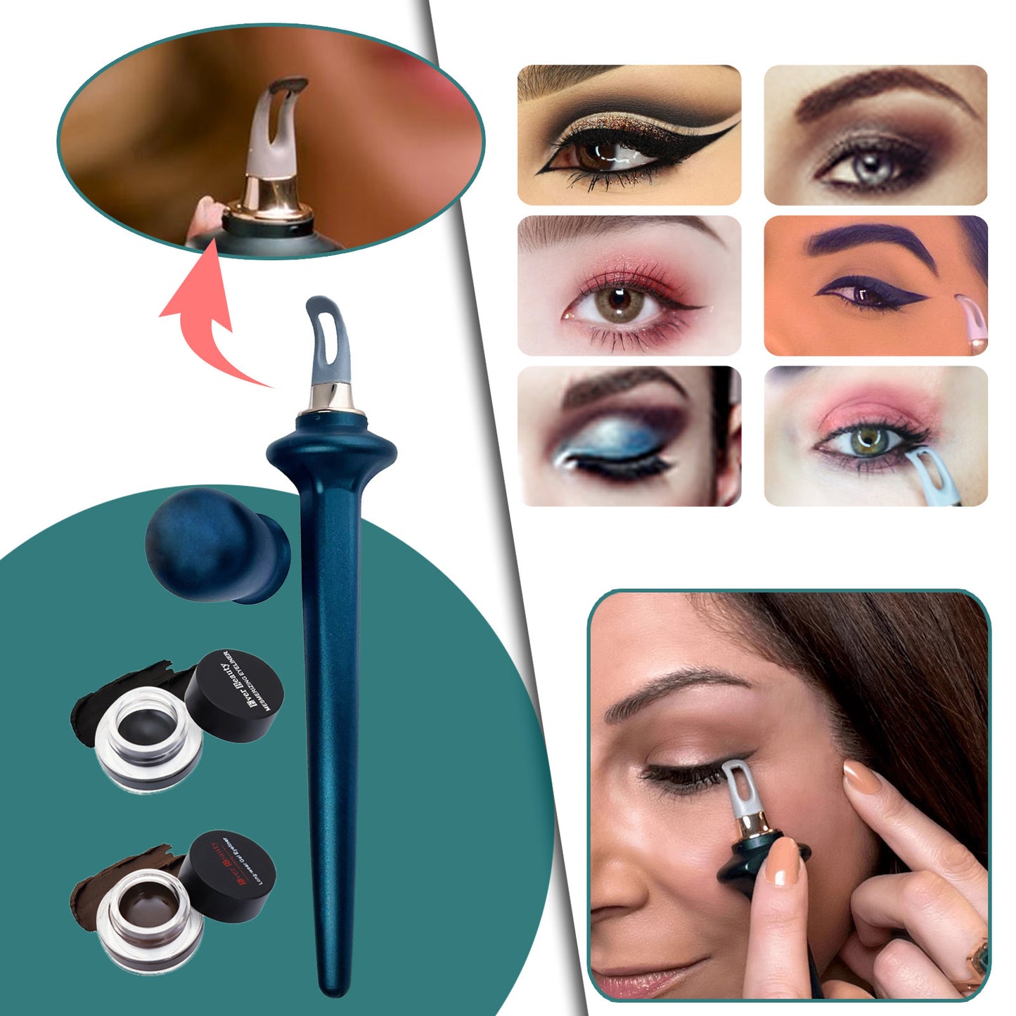 Silicone Eyebrush & Eyeliner Kit